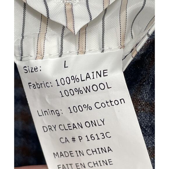 Peter Millar Size Large Sport Coat Wool Plaid Two Button Elbow Patches Blazer - Picture 13 of 15